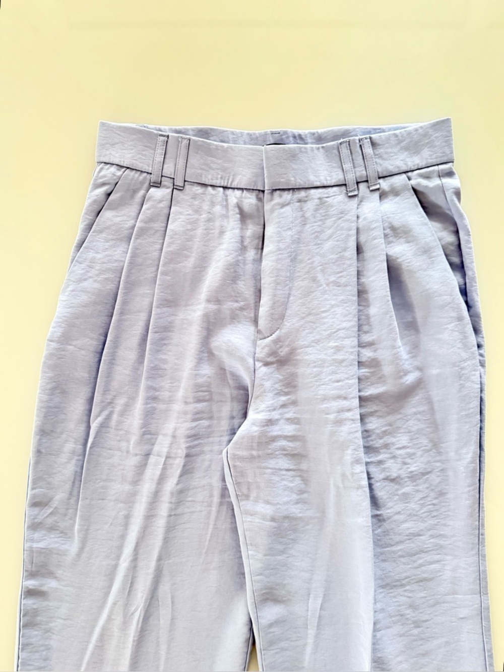 ZARA Women’s Pleated Full Length Pants - Pastel Blue -Size Medium *Read details - Picture 3 of 13